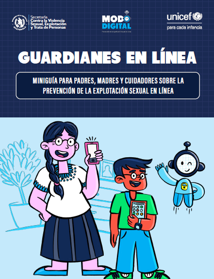 Portada de la miniguía Guardianes en Línea: prevención de la explotación sexual en línea